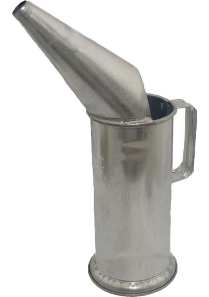 Yağdanlık 1/2 Yarım Litrelik Ağızlı Ağızlı Aktarma Kabı Hunili Metal Galveniz