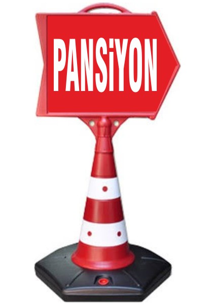 Pansiyon Temalı Uyarı ve Yönlendirme Ok Dubası