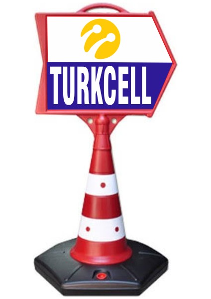 Türkcell Temalı Uyarı ve Yönlendirme Ok Dubası