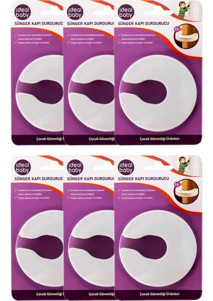 Ideal Baby 6 Paket Sünger Kapı Durdurucu