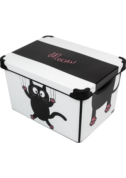 Style Box Meow- 3 Parça Set Dekoratif Saklama Kutusu