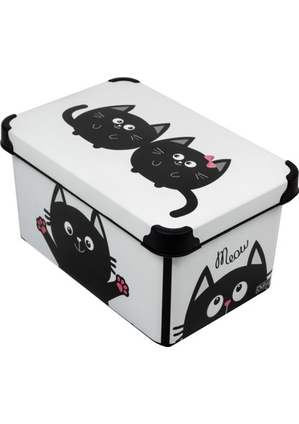 Style Box Meow- 3 Parça Set Dekoratif Saklama Kutusu