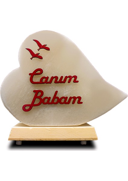 Canım Babam Baskılı Tuz Lamba