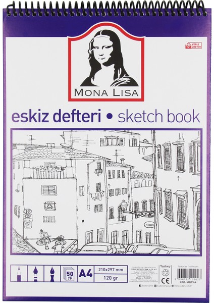 Mona Lisa Eskiz Defteri A4 50 Yaprak 120 gr