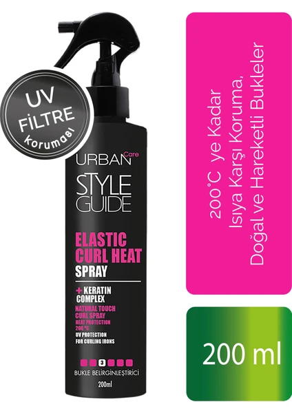 URBAN Care  Style Guide Elastic Curl Heat Spray  200 ml