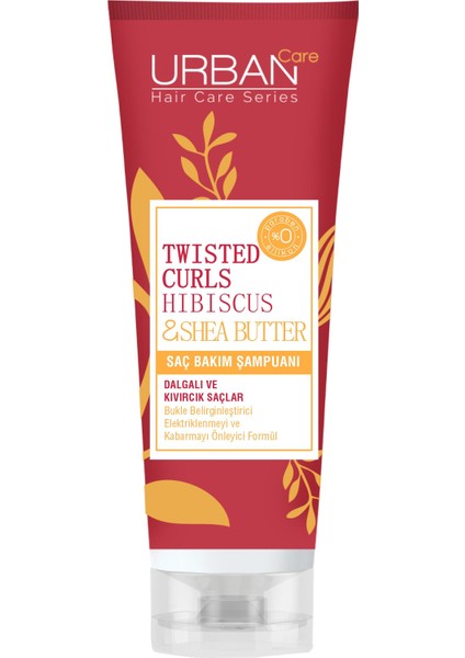 Urban Care Hibiscus ve Shea yağı içeren bukle belirginleştirici; elektriklenme ve kabarma önleyici saç bakım şampuanı 250 Ml