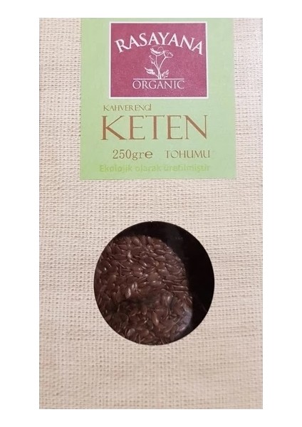 Organik Keten Tohumu Kahverengi 250 gr