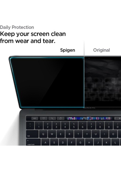 MacBook Air 13" (2018 / 2020 / 2021) / MacBook Pro 13" (2017 / 2020 / 2021) ile Uyumlu Cam Ekran Koruyucu Tam Kaplayan GLAS.tR Slim Full Cover Black - AGL00083