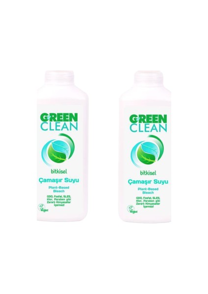 U Green Clean Bitkisel Çamaşır Suyu 1000 ml 2 Li Set