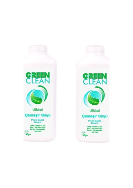 U Green Clean Bitkisel Çamaşır Suyu 1000 ml 2 Li Set