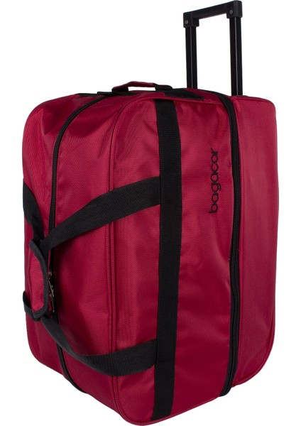 Tekerlekli Genişleyebilir Kabin Boy Seyahat Valizi Kırmızı