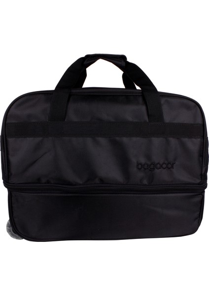 Tekerlekli Genişleyebilir Kabin Boy Seyahat Valizi Siyah fırsatları