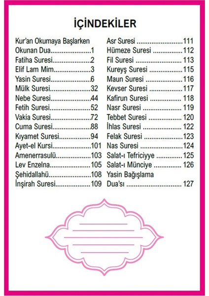 Yasin Çanta Boy Kadife Kaplı Kabe Desen 80 Sayfa fiyatları