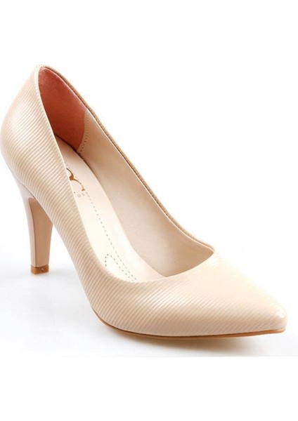 CV300 9 cm Topuk Bej Kadın Stiletto Ayakkabı