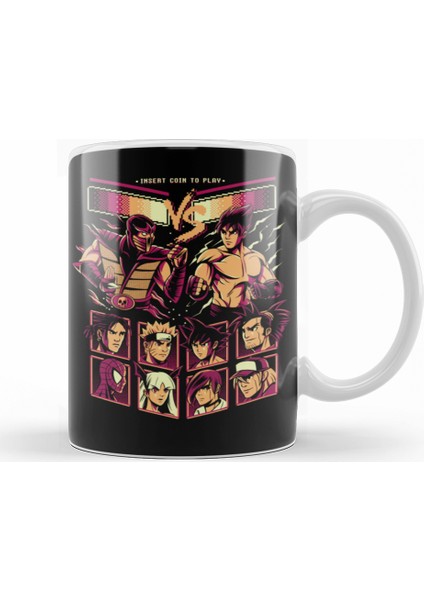 Fighting Games Ultimate Fighters Kupa Bardak Porselen