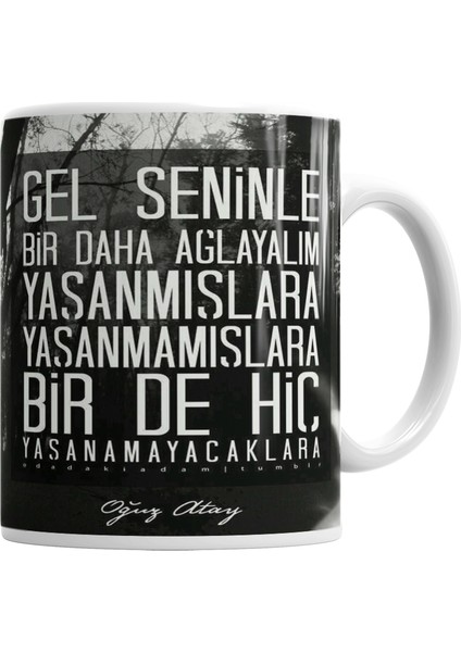 Oğuz Atay Söz Kupa Bardak Porselen