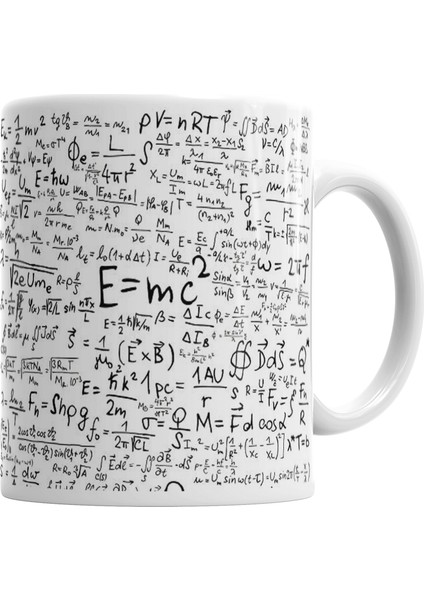 E=mc2 Formül Matematik Formülü Kupa Bardak Porselen