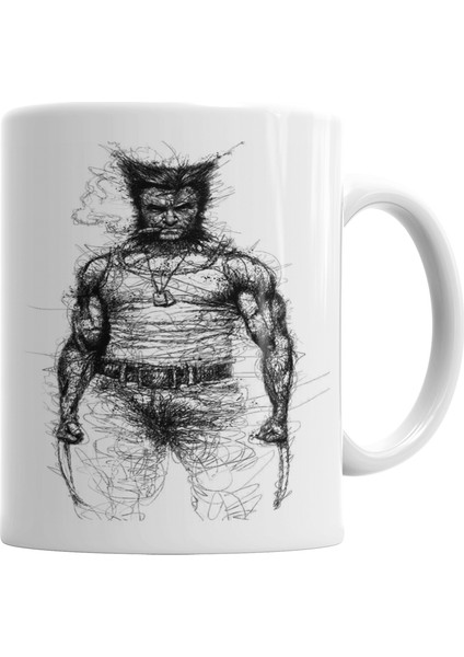Savage Wolverine Kupa Bardak Porselen