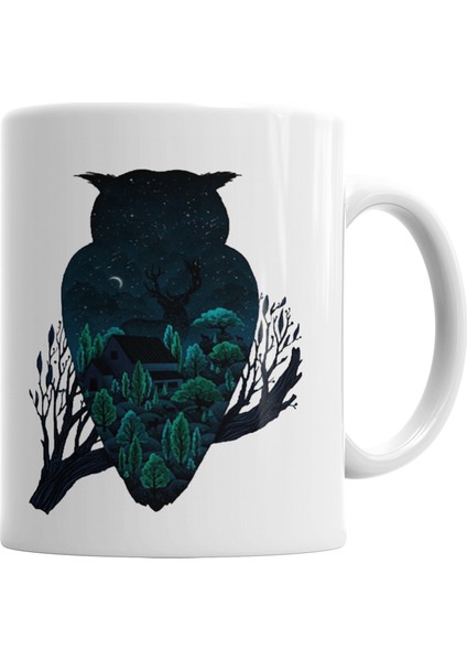 Owl Night Baykuş Kupa Bardak Porselen