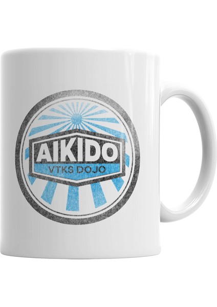 Logo Distress Aıkıdo Kupa Bardak Porselen