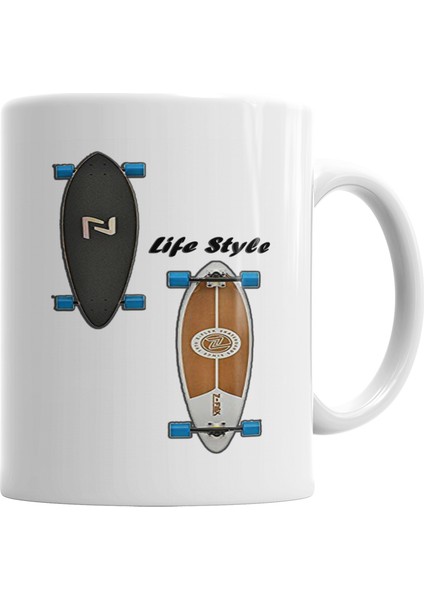 Longboard LifeStyle Kupa Bardak Porselen