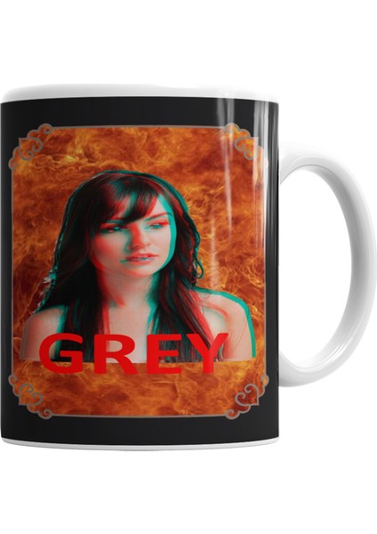 Grey Kupa Bardak Porselen