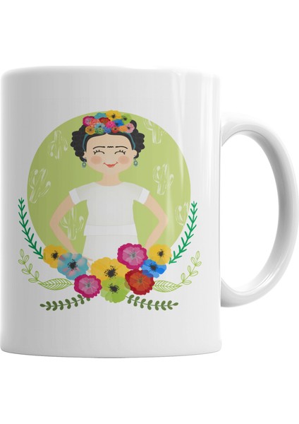 Frida Gülümseme Kupa Bardak Porselen