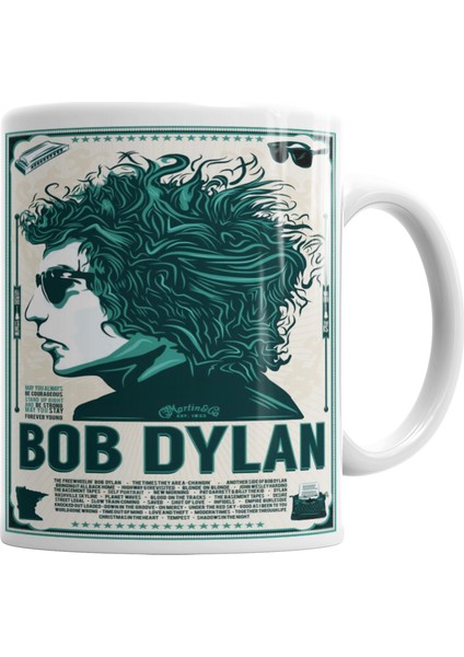 Bob Dylan Kupa Bardak Porselen