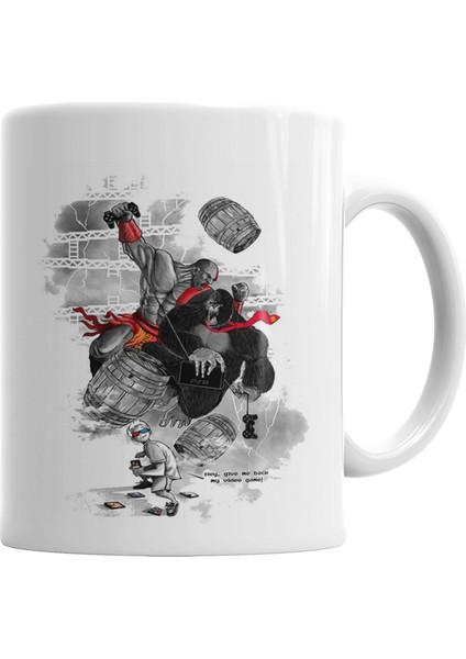 Kratos Ve Donkey Kong Especial Edition Kupa Bardak Porselen