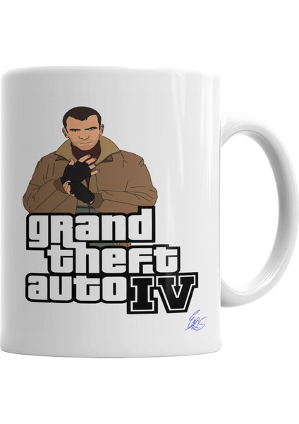 Grand Theft Auto Gta Kupa Bardak Porselen
