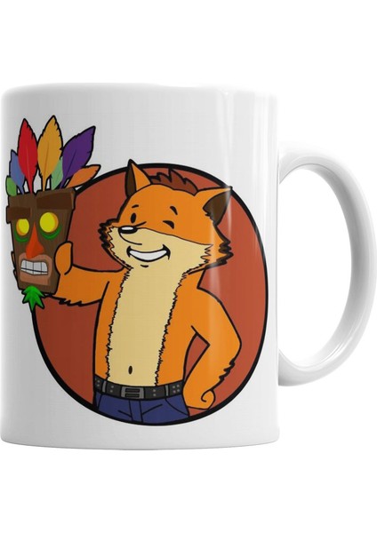 Crash Bandicoot Vault Boy Kupa Bardak Porselen