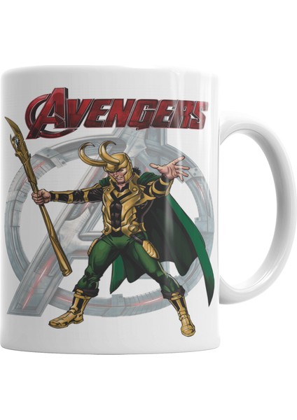 Marvel Süper Kahraman Avengers Loki Kupa Bardak Porselen