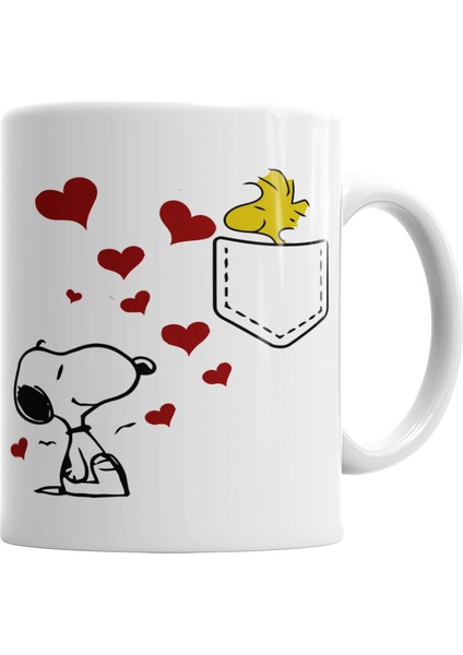 Love Snoopy Kupa Bardak Porselen