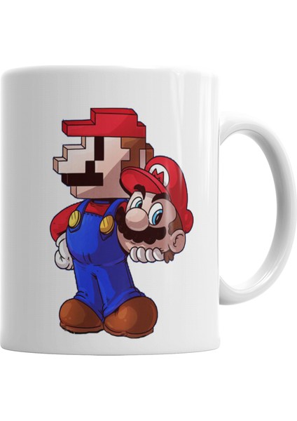 Atari Süper Mario Pixel Kupa Bardak Porselen