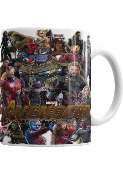 Avengers Infinity War Exclusiva Nerd Word Kupa Bardak Porselen