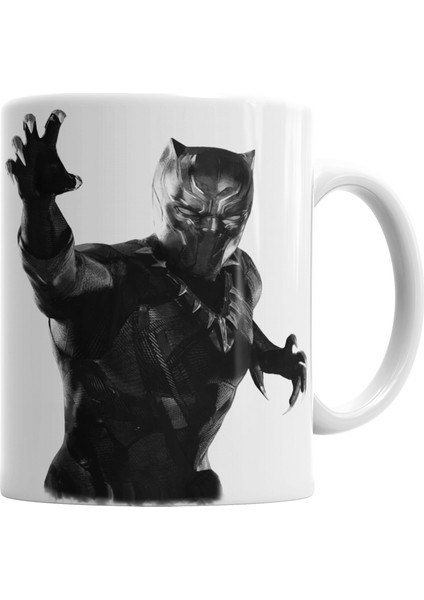 Black Panther Pantera Negra Kupa Bardak Porselen