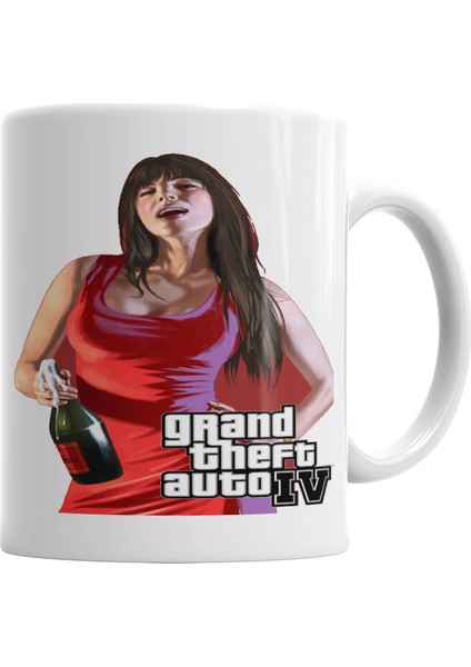 Gta Grand Theft Auto IV Woman Kupa Bardak Porselen
