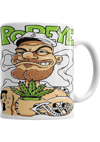 Popeye Temel Reis Kupa Bardak Porselen