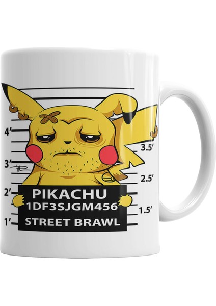 Pikachu Bad Boy Pokemon Kupa Bardak Porselen