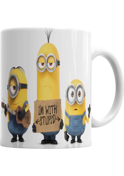 Minyonlar Minions Im Wıth Stupid Kupa Bardak Porselen
