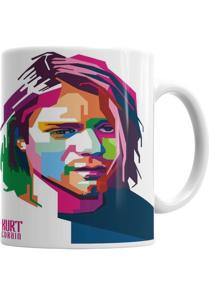 Kurt Cobain Kupa Bardak Porselen