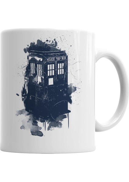 Doctor WhoTardis Splash Style Kupa Bardak Porselen