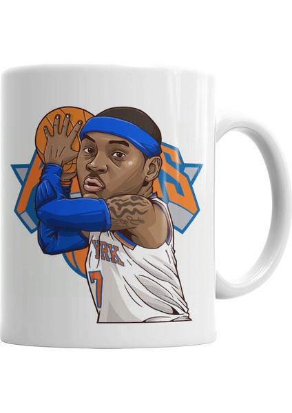 Carmelo Anthony New York Knicks Kupa Bardak Porselen