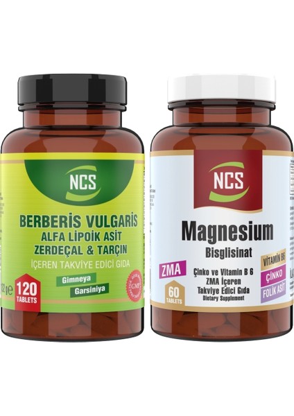 Berberis Vulgaris 120 Tablet + Magnezyum Bsgilisinat 60 Tablet