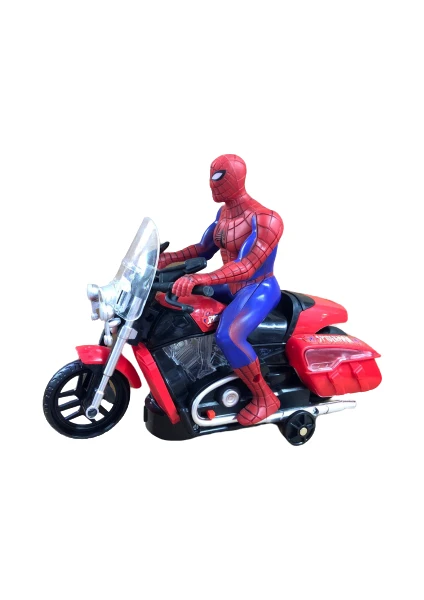 Spiderman Pilli Işıklı Motorlu Örümcek Adam