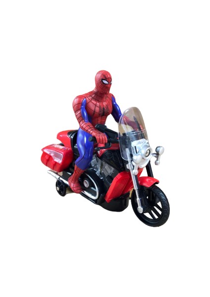 Spiderman Pilli Işıklı Motorlu Örümcek Adam