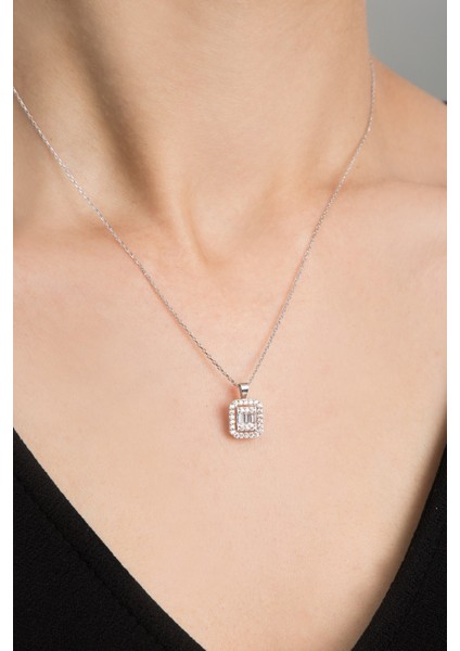 Kadın Baget Model 925 Ayar Gümüş Kolye fiyatları