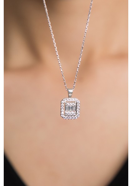 Kadın Baget Model 925 Ayar Gümüş Kolye modelleri