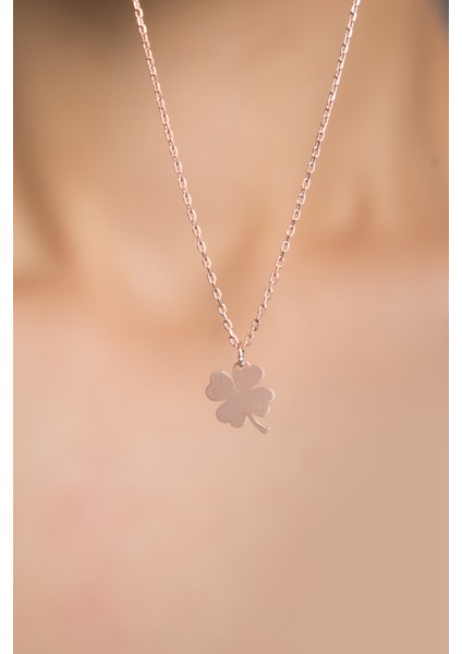 Kadın Yonca Model 925 Ayar Gümüş Kolye fiyatları