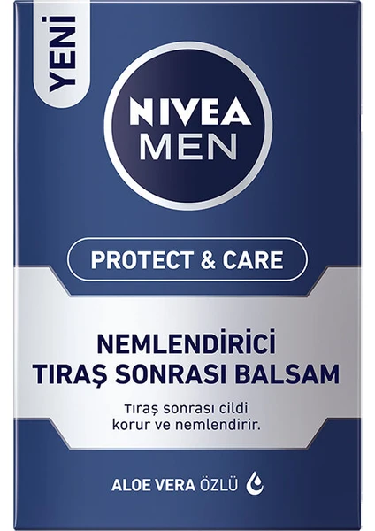 NIVEA MEN Nemlendirici Tıraş Sonrası Balsam Protect & Care 100 ml,Hızlı Emilir,Normal ve Kuru Ciltler